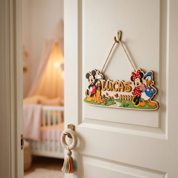 3D Layered Wood Name Sign | Personalized Walt Disney Decor  | Custom Kids Room Wooden Wall Art - Image 4