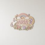 Custom 3D Unicorn Name Sign Wood, Personalized Fairy Rainbow Baby Girl Nursery Wall Decor - Image 6