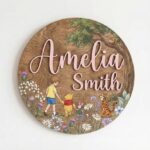 Personalized Winnie the Pooh Nursery Name Sign, Christopher Robin, Kid Room Sign, Kids Bedroom Door Sign, Kids Room Door, Nursery Name Sign - Image 2