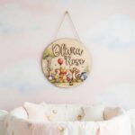 Personalized Winnie the Pooh Name Sign, Custom Wooden Nursery Decor, Pooh and Friends Wall Art, Vintage Pooh Plaque, Newborn Baby Gift - Image 4