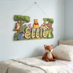 Winnie The Pooh Nursery Sign, Custom Name Sign Girl/Boy Room, Disney Wooden Sign Nursery, Large Wall Decor, Kids Bedroom Decor - Image 4