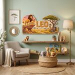 3D Layered Wood Name Sign | Personalized The Lion King Nursery Decor  | Custom Kids Room Wooden Wall Art - Image 3
