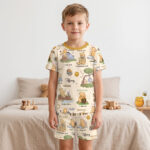 Personalized God Says I Am Bamboo Short Sleeved Pajamas and Shorts, Christian Baby Sleeper, Faith Based Baby Gift - Image 5