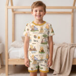 Personalized God Says I Am Bamboo Short Sleeved Pajamas and Shorts, Christian Baby Sleeper, Faith Based Baby Gift - Image 7
