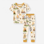 Personalized God Says I Am Bamboo Short Sleeved Pajamas, Christian Baby Sleeper, Faith Based Baby Gift - Image 2