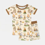 Personalized God Says I Am Bamboo Short Sleeved Pajamas and Shorts, Christian Baby Sleeper, Faith Based Baby Gift - Image 8