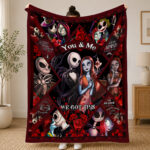 Personalized Horror Movie Blanket: Scary Character Throw, Halloween Decor, Valentines Day gift