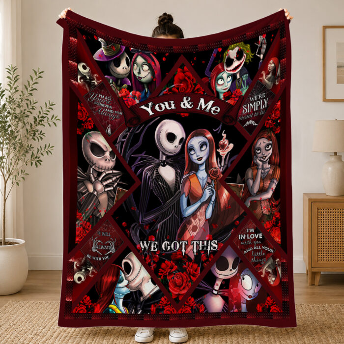 Personalized Horror Movie Blanket: Scary Character Throw, Halloween Decor, Valentines Day gift - Image 6