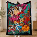 Alicia in wonderland Blanket, Halloween Blanket