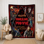 Personalized Horror Movie Blanket: Scary Character Throw, Halloween Decor - Image 2