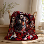 Personalized Horror Movie Blanket: Scary Character Throw, Halloween Decor, Valentines Day gift - Image 4