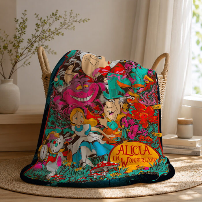 Alicia in wonderland Blanket, Halloween Blanket - Image 3