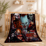 Personalized Horror Movie Blanket: Scary Character Throw, Halloween Decor - Image 4