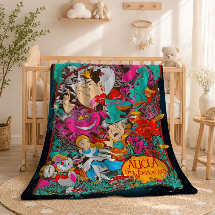 Alicia in wonderland Blanket, Halloween Blanket - Image 4