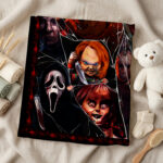 Personalized Horror Movie Blanket: Scary Character Throw, Halloween Decor - Image 5