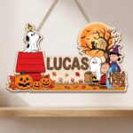 Personalized Halloween Pumpkin Patch Name Sign | Custom Snoopy Wooden Wall Decor | It's the Great Pumpkin Charlie Brown Kids Room Plaque | Seasonal Autumn Decor - Image 5