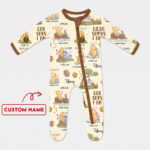 Personalized God Says I Am Bamboo Footie Zippy, Christian Baby Sleeper, Faith Based Baby Gift
