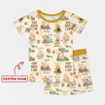 Personalized God Says I Am Bamboo Short Sleeved Pajamas and Shorts, Christian Baby Sleeper, Faith Based Baby Gift