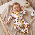 Personalized Halloween Winnie-the-Pooh Bamboo Footie Zippy, Halloween Baby Sleeper, Faith Based Baby Gift - Image 3