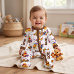 Personalized Halloween Winnie-the-Pooh Bamboo Footie Zippy, Halloween Baby Sleeper, Faith Based Baby Gift - Image 5