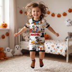 Personalized Halloween Mickey Bamboo Short Sleeved Pajamas and Shorts, Halloween Baby Sleeper, Faith Based Baby Gift - Image 5